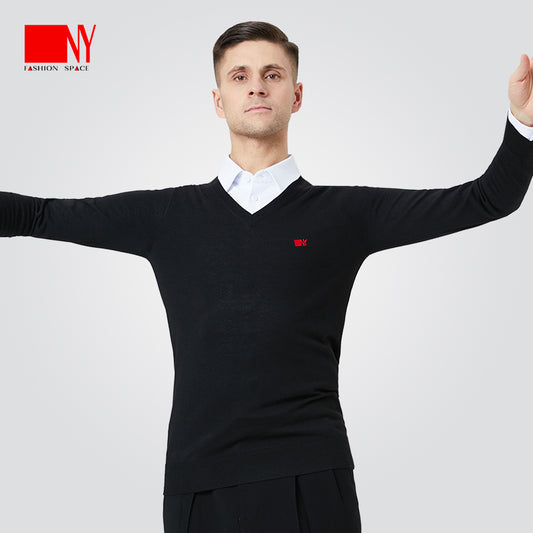 Knitted V-Neck Sweater